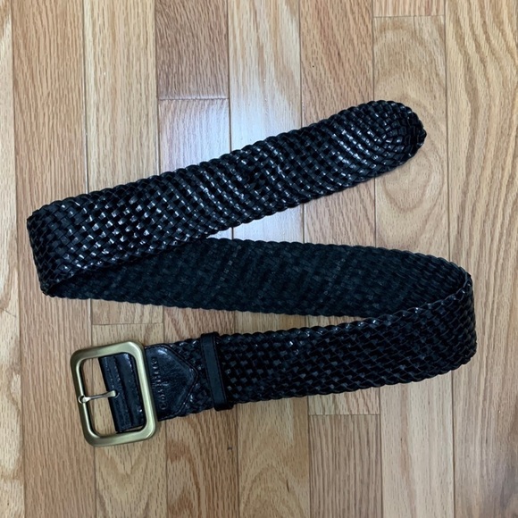 Cole Haan Accessories - Cole Haan Braided Black Leather‎ Belt
